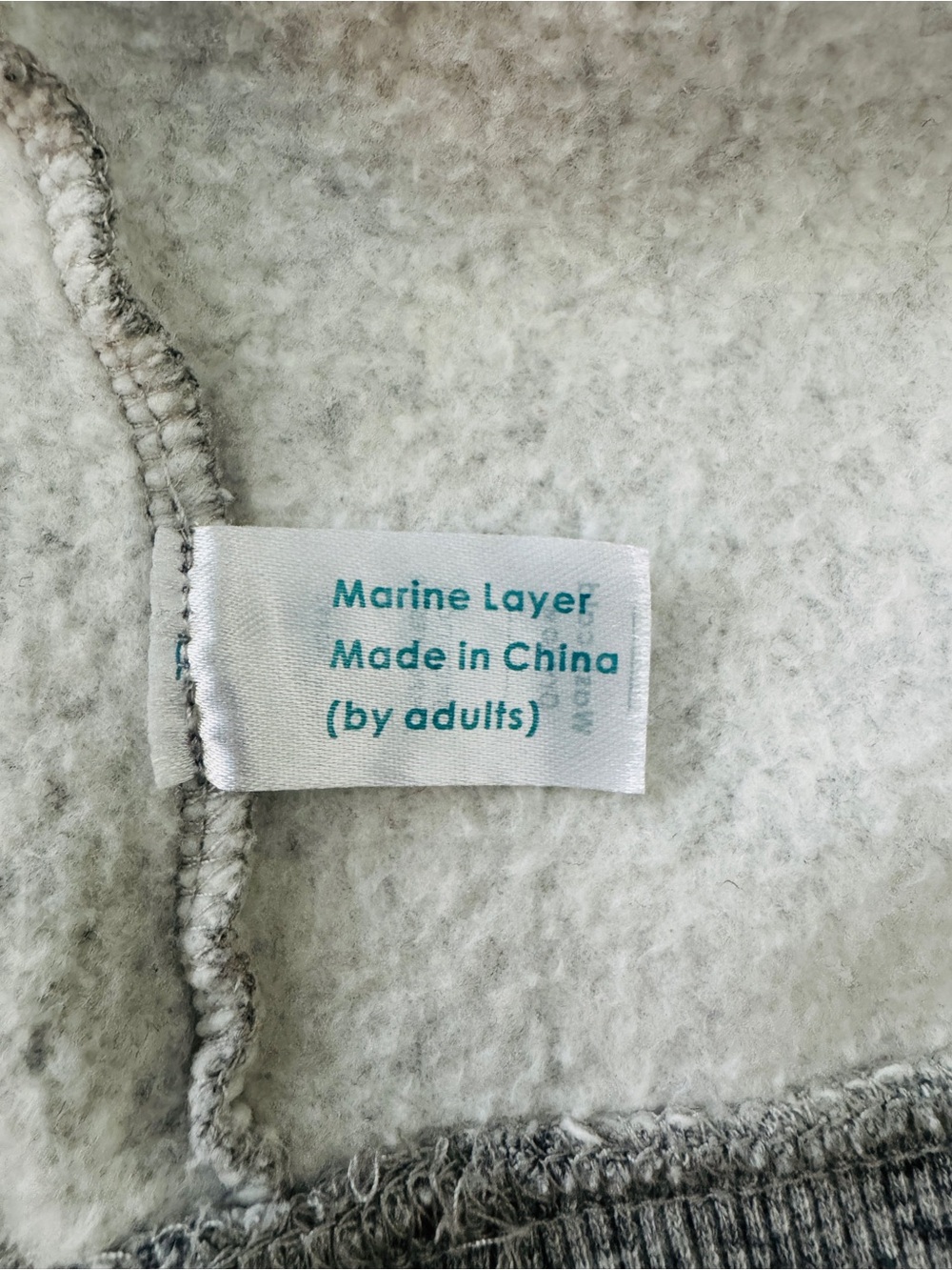 Marine Layer Pullover Sweatshirt Women’s Large Gray Colorblock Cozy Fleece Top - Picture 9 of 9